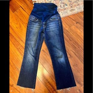 Lucky Brand Dungarees Maternity Full Panel Raw Hem Jeans